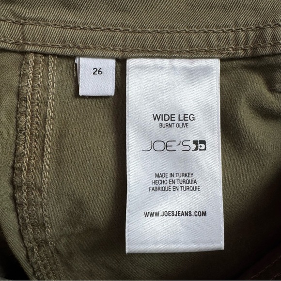 JOE’S Premium Cargo Wide Leg High Rise Pant in Burnt Olive Size 26 - Picture 8 of 9